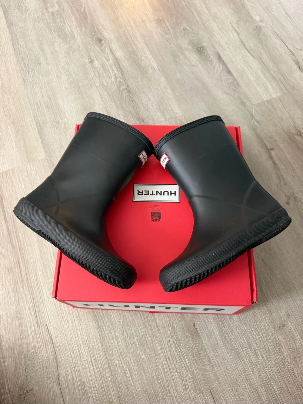Hunter Kids Black Waterproof Rain Boots